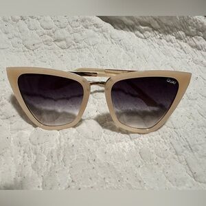 Blush pink and gold Quay Australia Reina Sunglasses